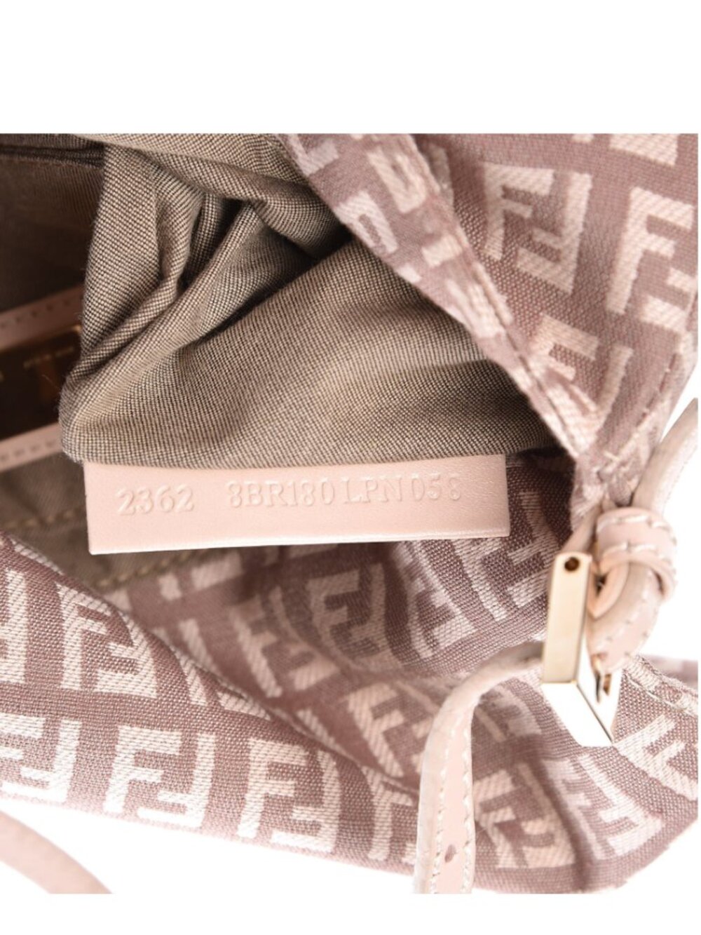 Vintage FENDI - FENDI Zucchino Vitello Mini Mama Baguette Cipria - Pink Canvas - Picture 9 of 11